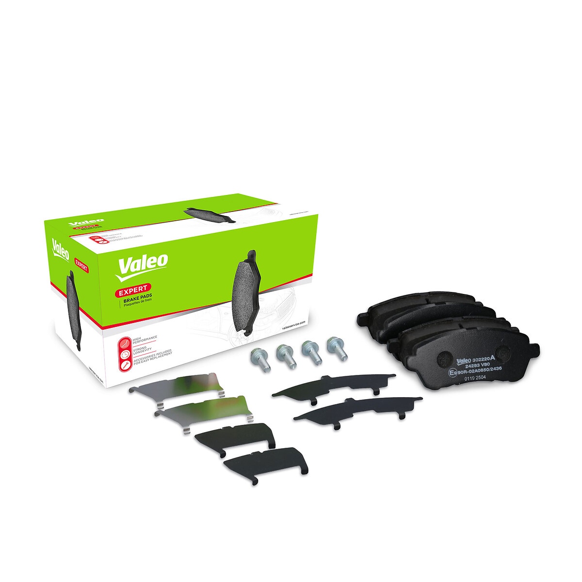Jeu de 4 plaquettes de frein VALEO ref. 302220A